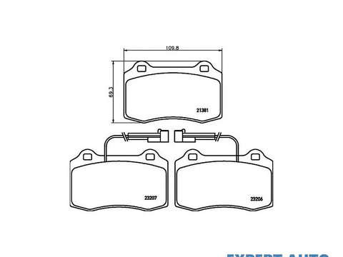 Set placute frana Alfa Romeo 147 (2001-2010) [937] #2 043422