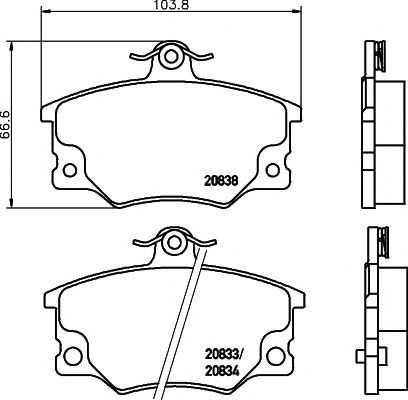 Set placute frana ALFA ROMEO 155 (167) - Cod intern: W20119755 - LIVRARE DIN STOC in 24 ore!!!