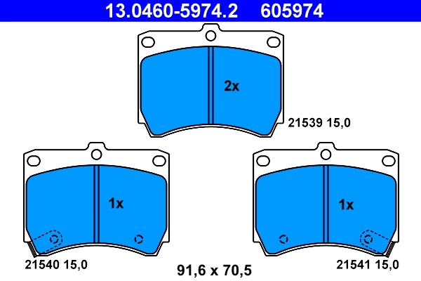 Set placute frana ATE MAZDA 323 F IV (BG) 1989-199