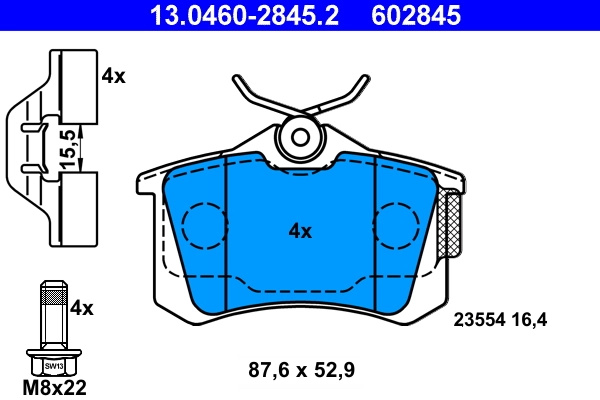 Set placute frana ATE RENAULT MEGANE Scénic (JA0/