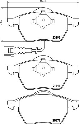 Set placute frana AUDI A3 (8L1) - Cod intern: W20120004 - LIVRARE DIN STOC in 24 ore!!!