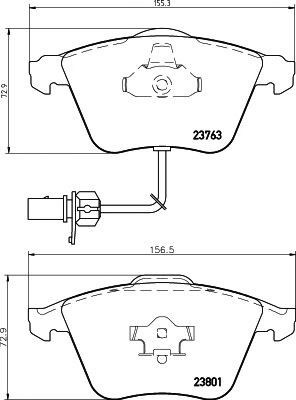 Set placute frana AUDI A4 (8D2, B5) - Cod intern: W20058934 - LIVRARE DIN STOC in 24 ore!!!