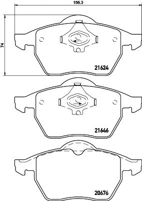 Set placute frana AUDI A4 (8D2, B5) - Cod intern: W20058630 - LIVRARE DIN STOC in 24 ore!!!