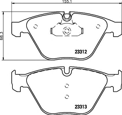 Set placute frana BMW 3 (E90) - Cod intern: W20119999 - LIVRARE DIN STOC in 24 ore!!!