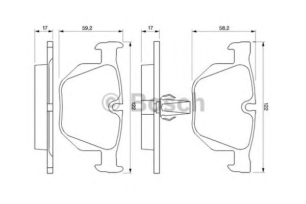 Set placute frana BMW 5 (E60) - Cod intern: W20276589 - LIVRARE DIN STOC in 24 ore!!!