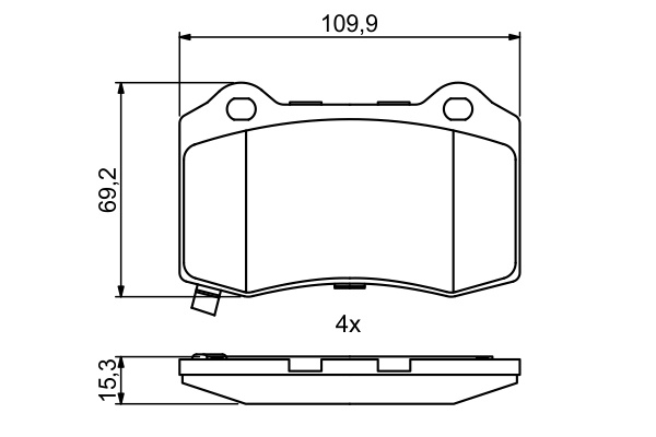 Set placute frana BOSCH CHRYSLER 300C Touring (LX, LE) 2004-2010 - 0 986 494 708
