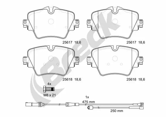 Set placute frana Break BMW 2 Gran Tourer Van (F46) 2014-2022 - 25617 00 701 00