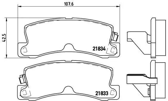 Set placute frana Brembo HOLDEN APOLLO combi (JM) 1993-1995 - P 83 015