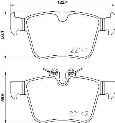 Set placute frana Brembo JAGUAR XE (X760) 2015-2025 - P 86 029