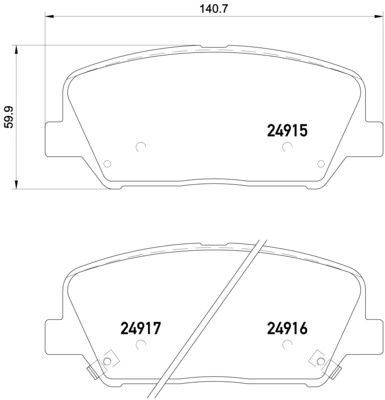 Set placute frana Brembo KIA CERATO KOUP III (YD) 