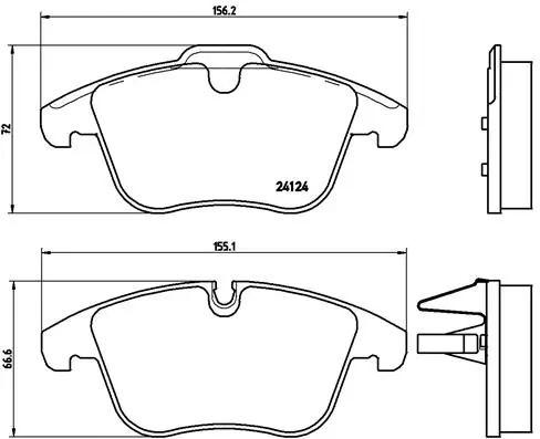 Set placute frana Brembo MG (SAIC) 6 hatchback 2017-2025 - P 36 022