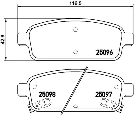Set placute frana Brembo OPEL ASTRA J limuzina 2012-2019 - P 59 080