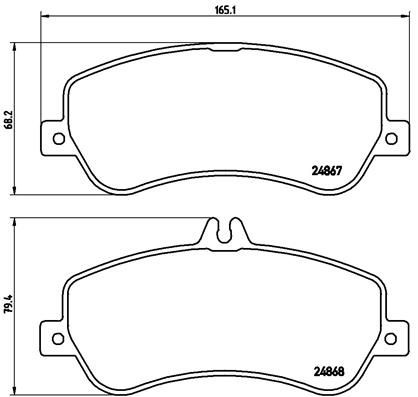 Set placute frana, BREMBO P 50 086 pentru MERCEDES-BENZ GLK-CLASS (X204), GLK-CLASS (X204) 20082015