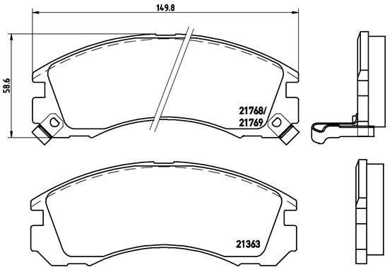 Set placute frana, BREMBO P 54 017 pentru CITROEN C-CROSSER ENTERPRISE (VU_, VV), GALANT VII (E5_A, E7_A, E8_A) 1992-1996
