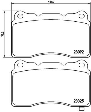 Set placute frana, BREMBO P 54 039 pentru DODGE VIPER Cabriolet, LANCER VII (CS_A, CT_A) 2000-2013