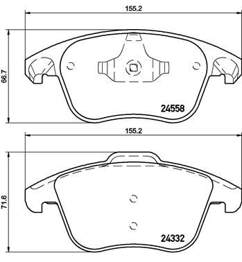 Set placute frana, BREMBO P 61 117 pentru CITROEN C4 GRAND PICASSO I (UA), DS 4 / DS 4 CROSSBACK (NX_) 2015-2018