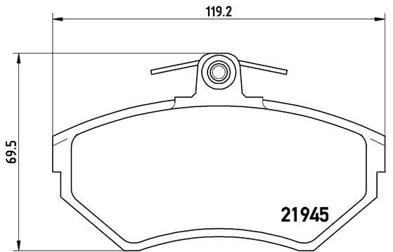Set placute frana, BREMBO P 85 032 pentru SEAT AROSA (6H1), LUPO I (6X1, 6E1) 19982005