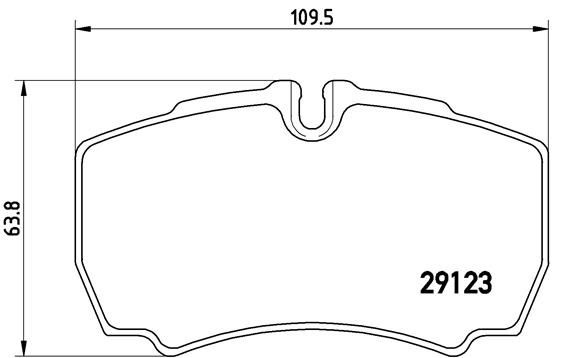 Set placute frana, BREMBO P A6 023 pentru IVECO DAILY III bus, DAILY IV platou / sasiu 20062012