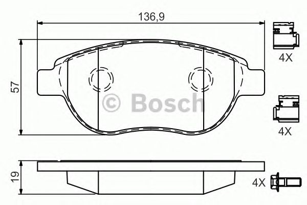 Set placute frana CITROEN C4 limuzina - Cod intern: W20277106 - LIVRARE DIN STOC in 24 ore!!!