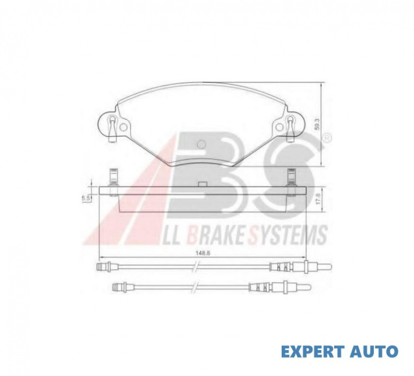 Set placute frana Citroen C5 I Estate (DE_) 2001-2004 #8 0252327717W