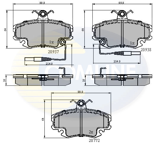 Set placute frana Comline DACIA SANDERO II 2012-2017 - CBP1431