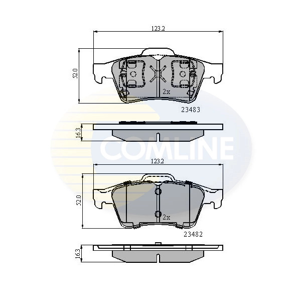 Set placute frana Comline FORD C-MAX (DM2) 2007-2010 - CBP0946