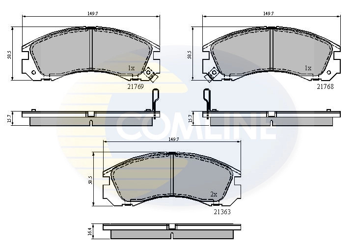 Set placute frana Comline MITSUBISHI GALANT VII (E5_A, E7_A, E8_A) 1992-1996 - CBP3234