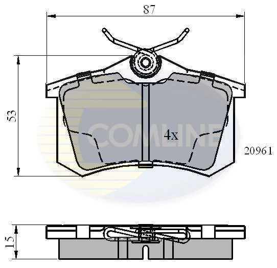 Set placute frana Comline PEUGEOT 208 I (CA_, CC_) 2013-2019 - CBP0108