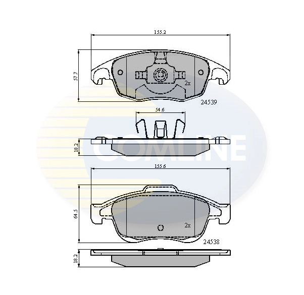 Set placute frana Comline PEUGEOT 5008 (0U_, 0E_) 2009-2017 - CBP01719