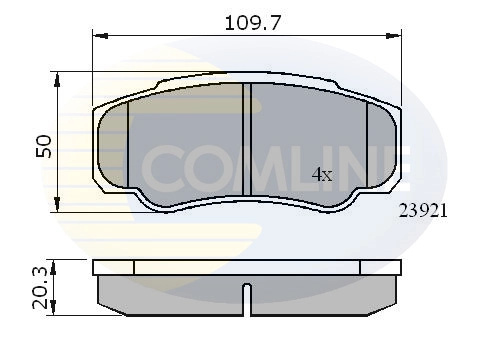 Set placute frana Comline PEUGEOT BOXER caroserie 