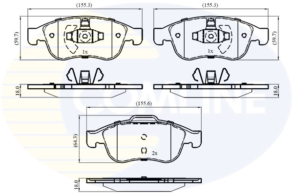 Set placute frana Comline RENAULT FLUENCE (L3_) 2010-2019 - CBP01677