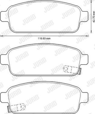 Set placute frana disc OPEL ASTRA J Producator JURID 573335JC