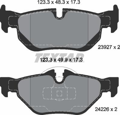 Set placute frana disc Producator TEXTAR 2392701