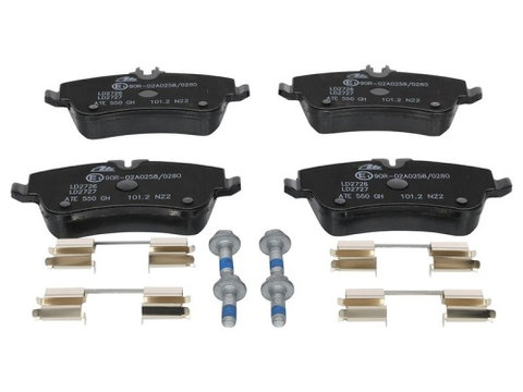 Set placute frana fata ATE, Mercedes Clasa C (W203), 2000-2007, CL203, S203, Clasa CLC (Cl203), CLK (C209, A209), SLK (R171), 2004-2011, Fata, puntea fata, Tip frana : frane disc, Sistem de franare : hidraulic