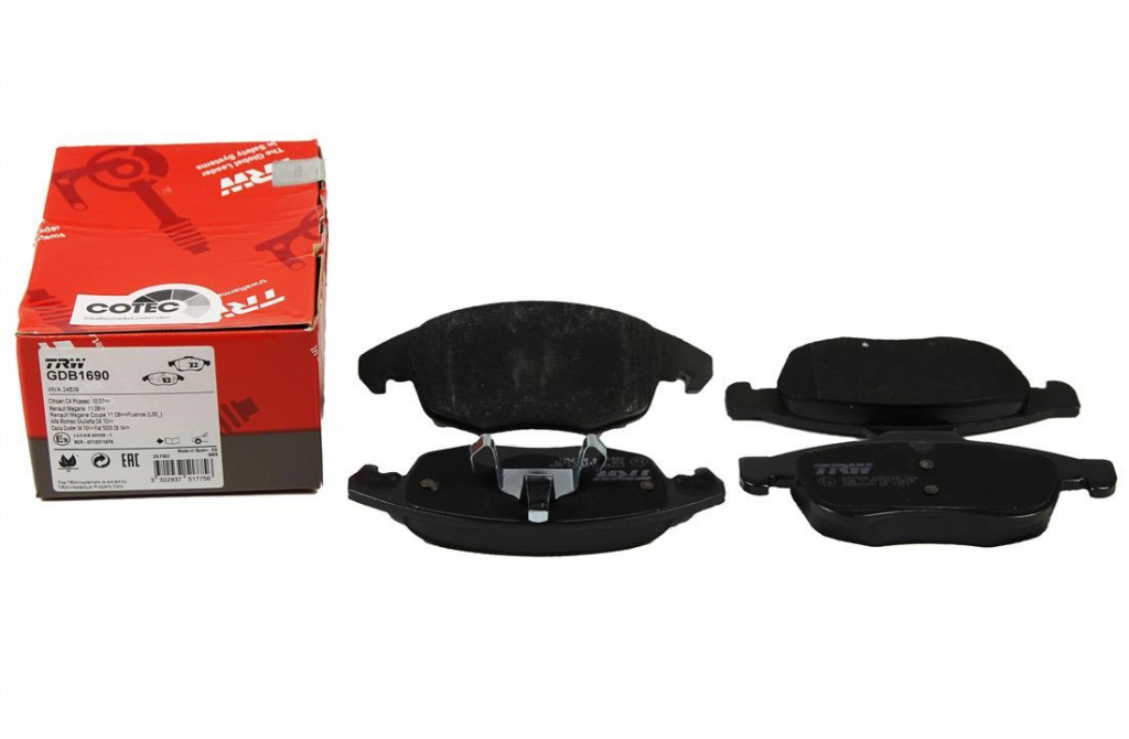 Set Placute Frana Fata Trw Citroen Berlingo 2 2008→ GDB1690