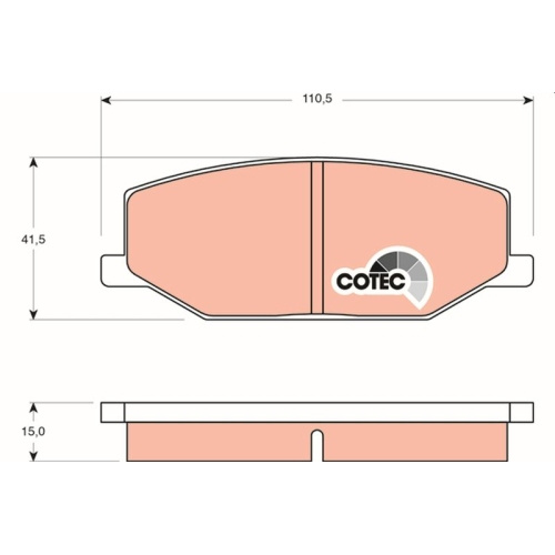 Set placute frana fata TRW, Suzuki Jimny, 1998-, Samurai (SJ), 09.1984-2004, Sj410 Cabriolet (Os), 09.81-07.91, Sj410, 09.79-07.91, Sj413 (Os), 09.1984-03.91, Super Carry Bus (Ed), 07.85-03.1999, Fata, puntea fata