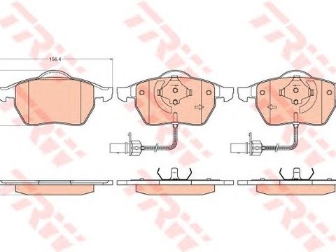 Set placute frana fata TRW, VW Passat, Golf IV, Audi A4, Skoda Superb