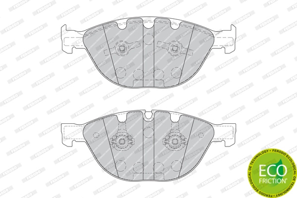 Set placute frana Ferodo JAGUAR XJ (X351) 2009-2019 - FDB1883