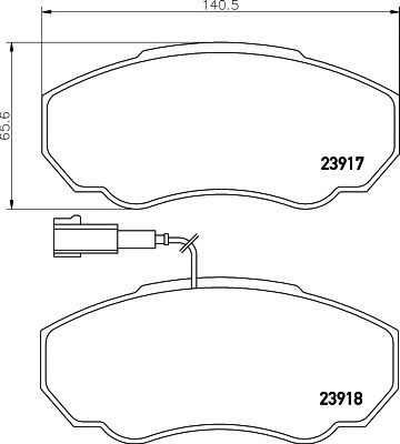 Set placute frana FIAT DUCATO caroserie (230L) - C