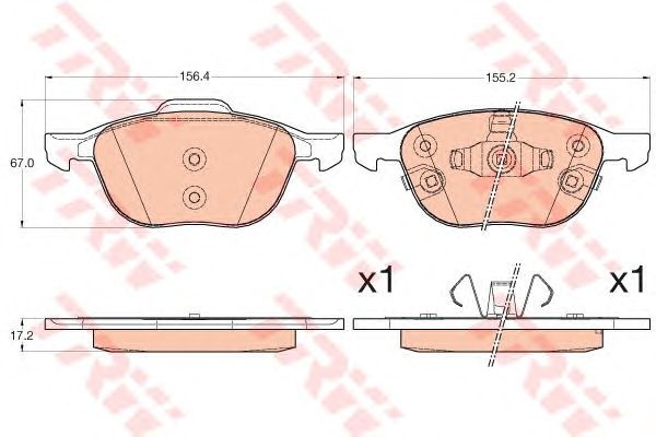 Set placute frana FORD C-MAX II Van - Cod intern: W20328490 - LIVRARE DIN STOC in 24 ore!!!