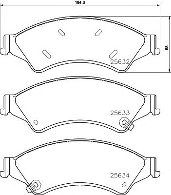 Set placute frana FORD RANGER (TKE) - Cod intern: W20059337 - LIVRARE DIN STOC in 24 ore!!!