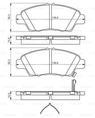 Set placute frana frana disc 0 986 494 562 BOSCH p