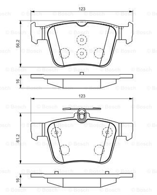 Set placute frana frana disc 0 986 494 658 BOSCH p