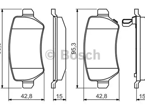 Set placute frana frana disc 0 986 495 218 BOSCH pentru Opel Astra Opel Zafira