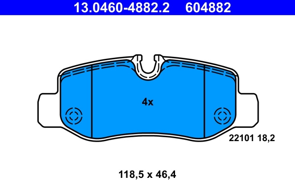 Set placute frana,frana disc ATE 13.0460-4882.2 pentru MERCEDES-BENZ V-CLASS (W447) 2014-2025