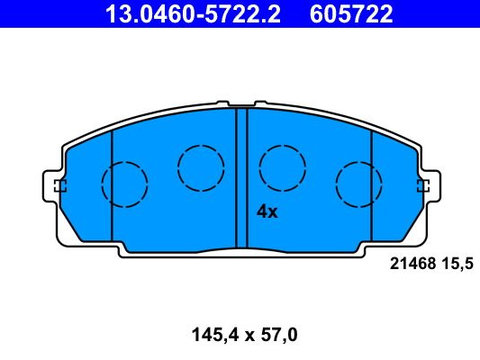 Set placute frana,frana disc ATE 13.0460-5722.2