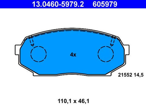 Set placute frana,frana disc ATE 13.0460-5979.2