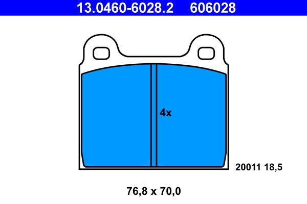 Set placute frana,frana disc ATE 13.0460-6028.2