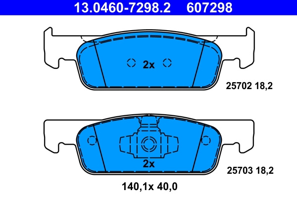 Set placute frana,frana disc ATE 13.0460-7298.2 pentru SMART FORTWO cupe (453) 2014-2022