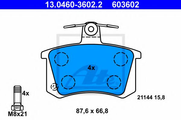 Set placute frana,frana disc AUDI 100 (4A, C4) (19